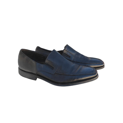 Black Leather Slip On Dress Shoes Made in Italy