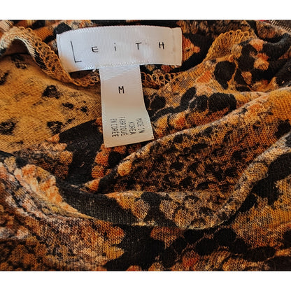 Snake Print Turtleneck Top
