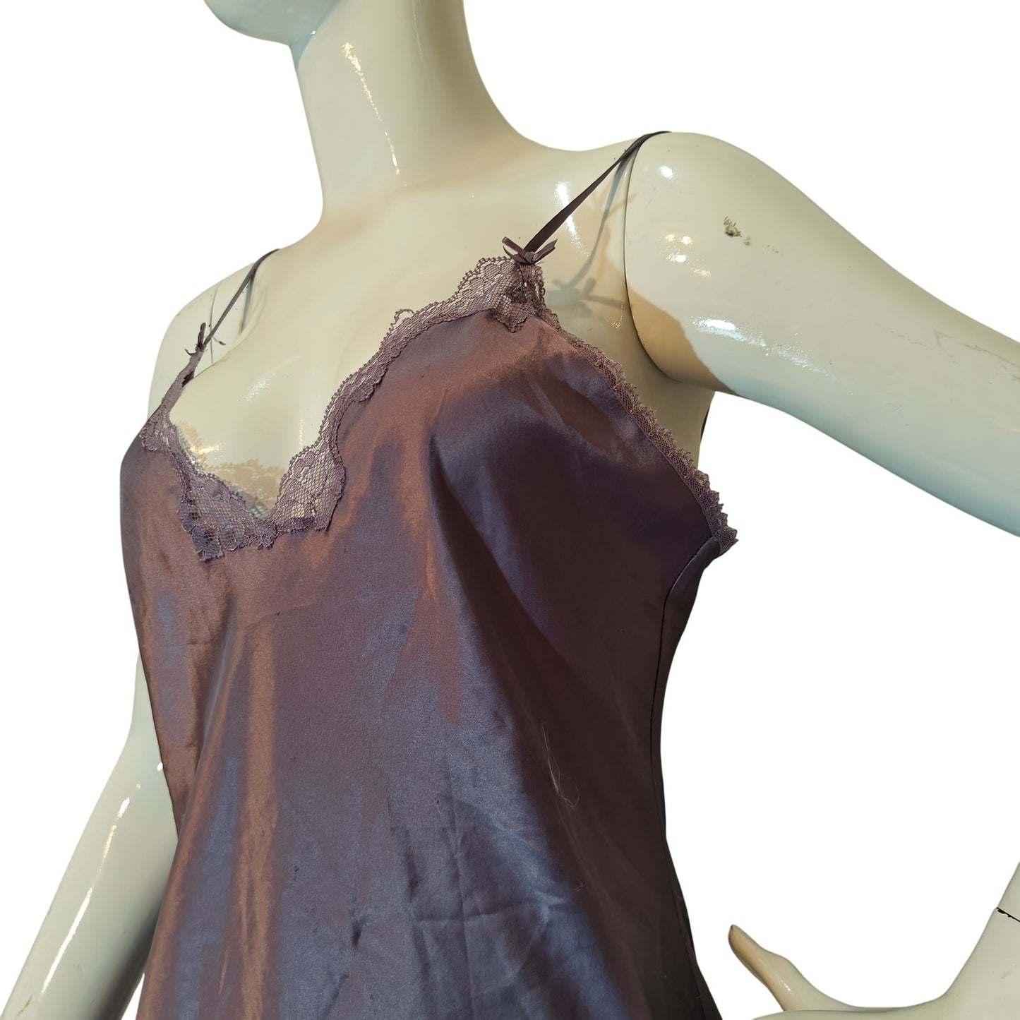 Lavender Satin Slip Dress