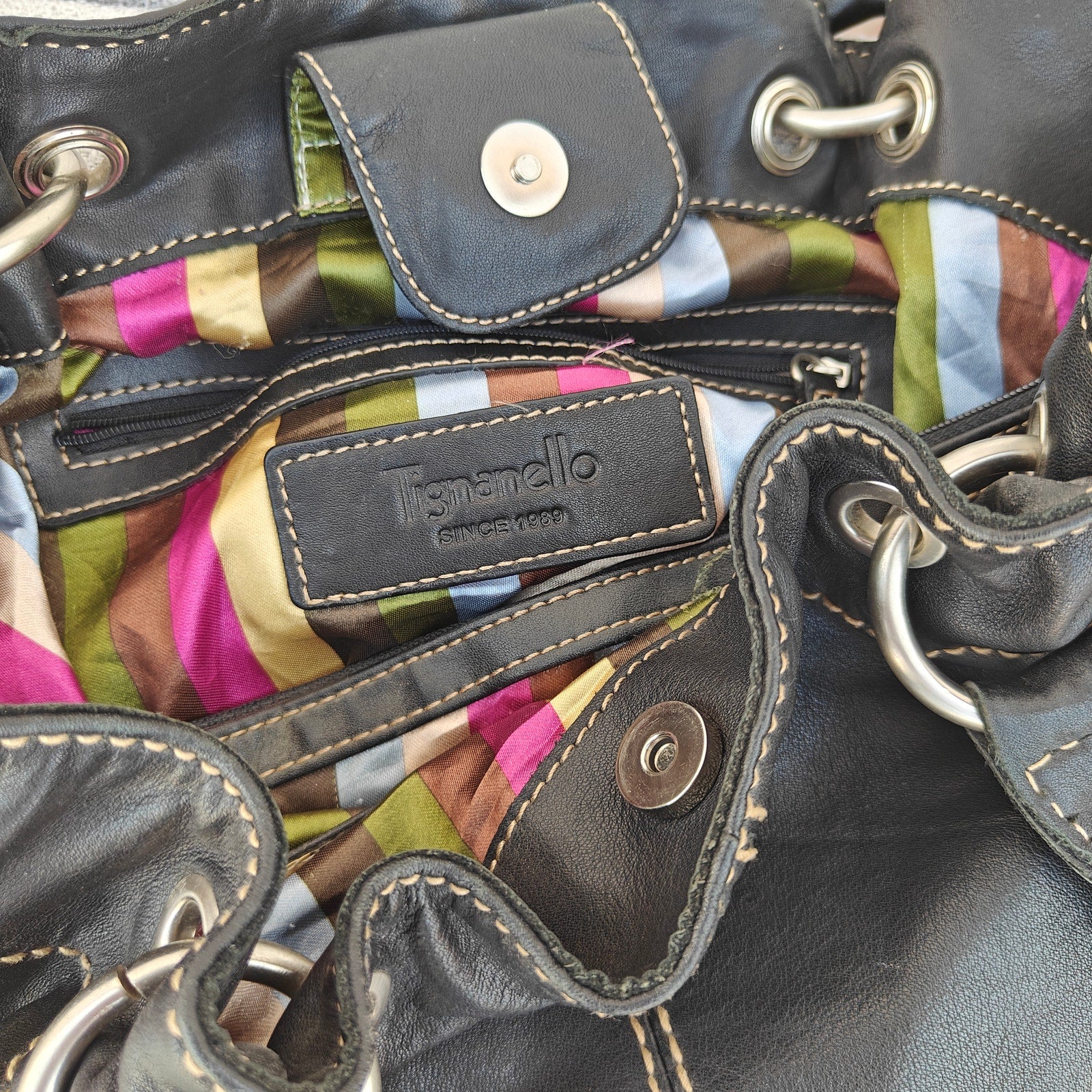 Black Leather Shoulder Bag