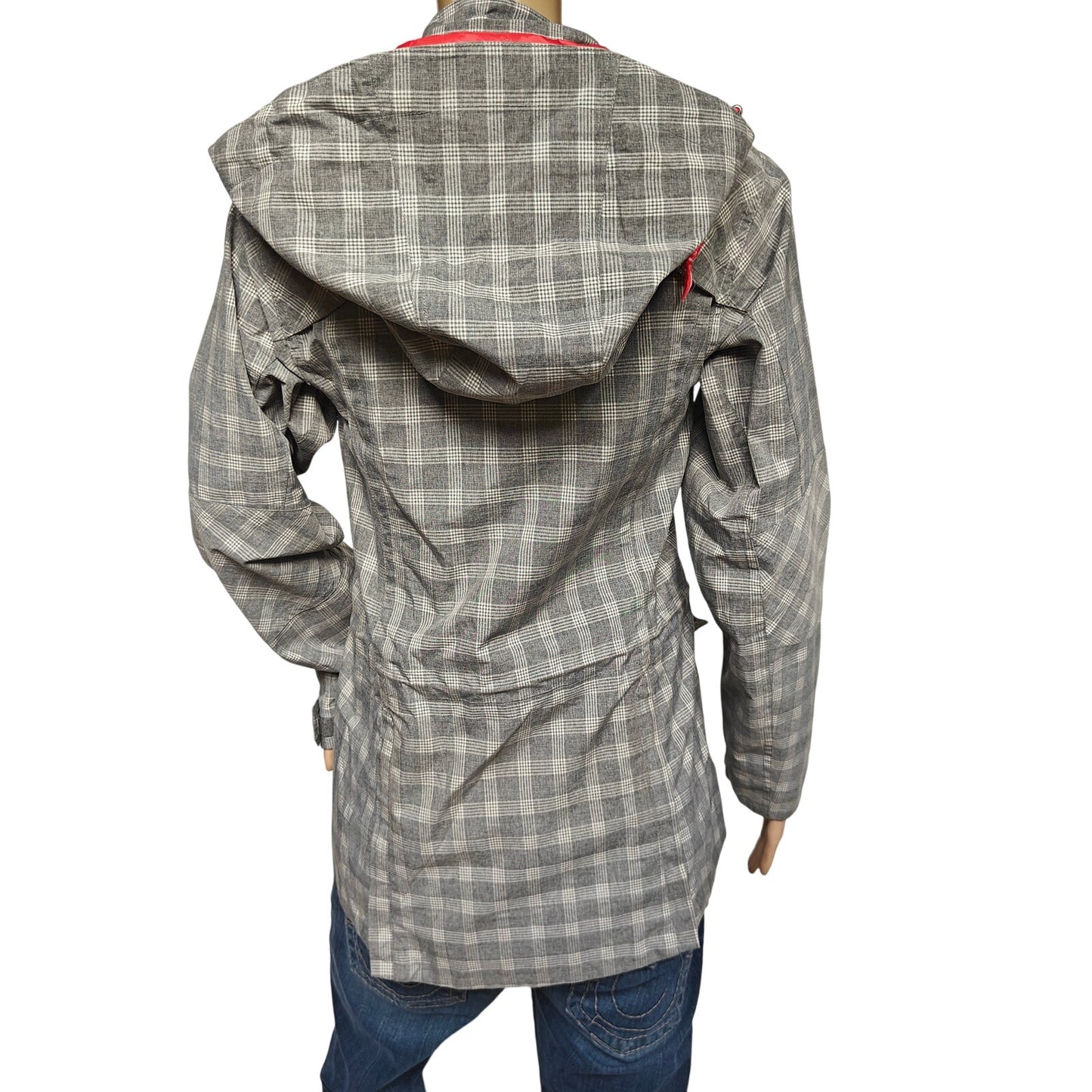 Gray Plaid Softshell Equestrian Field Jacket