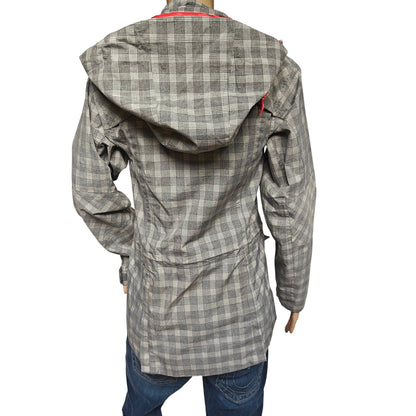 Gray Plaid Softshell Equestrian Field Jacket
