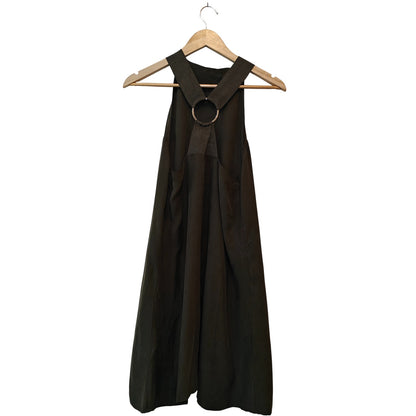 Olive Green Halter Shift Dress