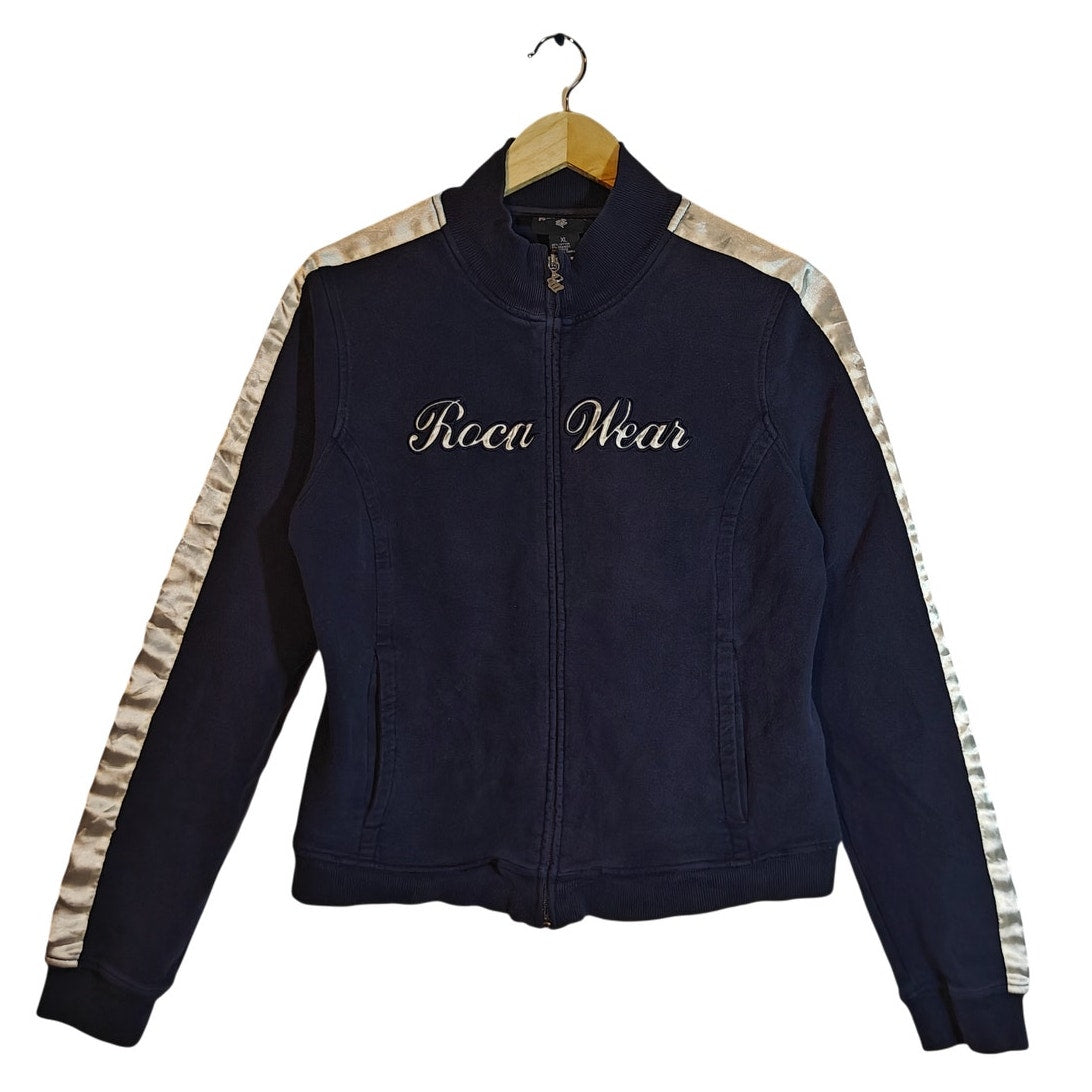 Vintage Navy Zip-Up Track Jacket