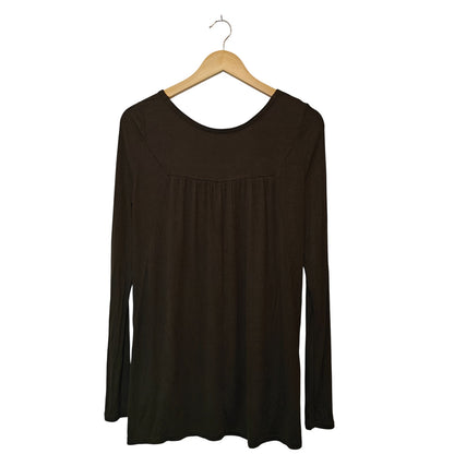 Green Babydoll Long Sleeve Top