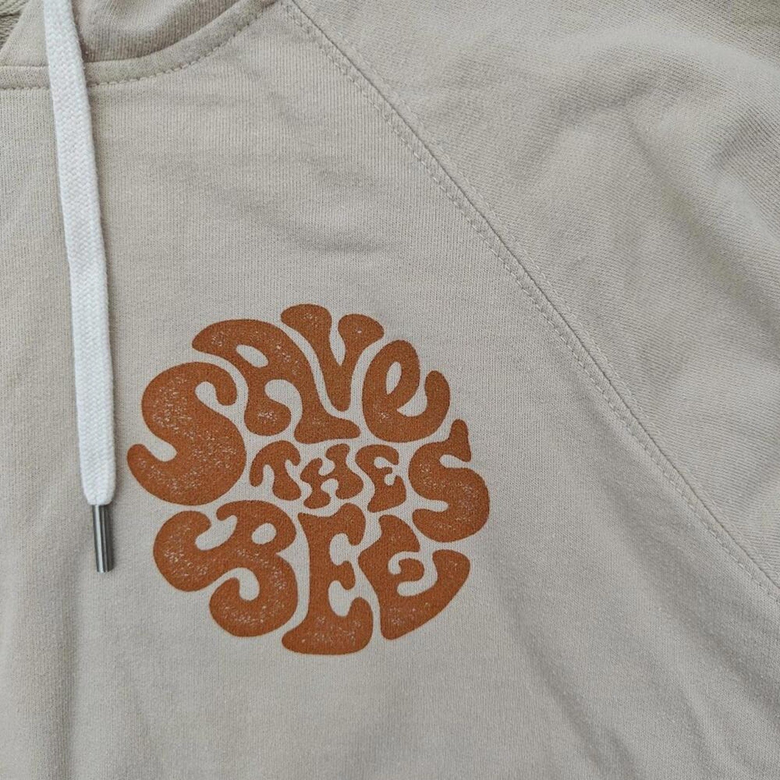 Beige Save The Bees Hoodie