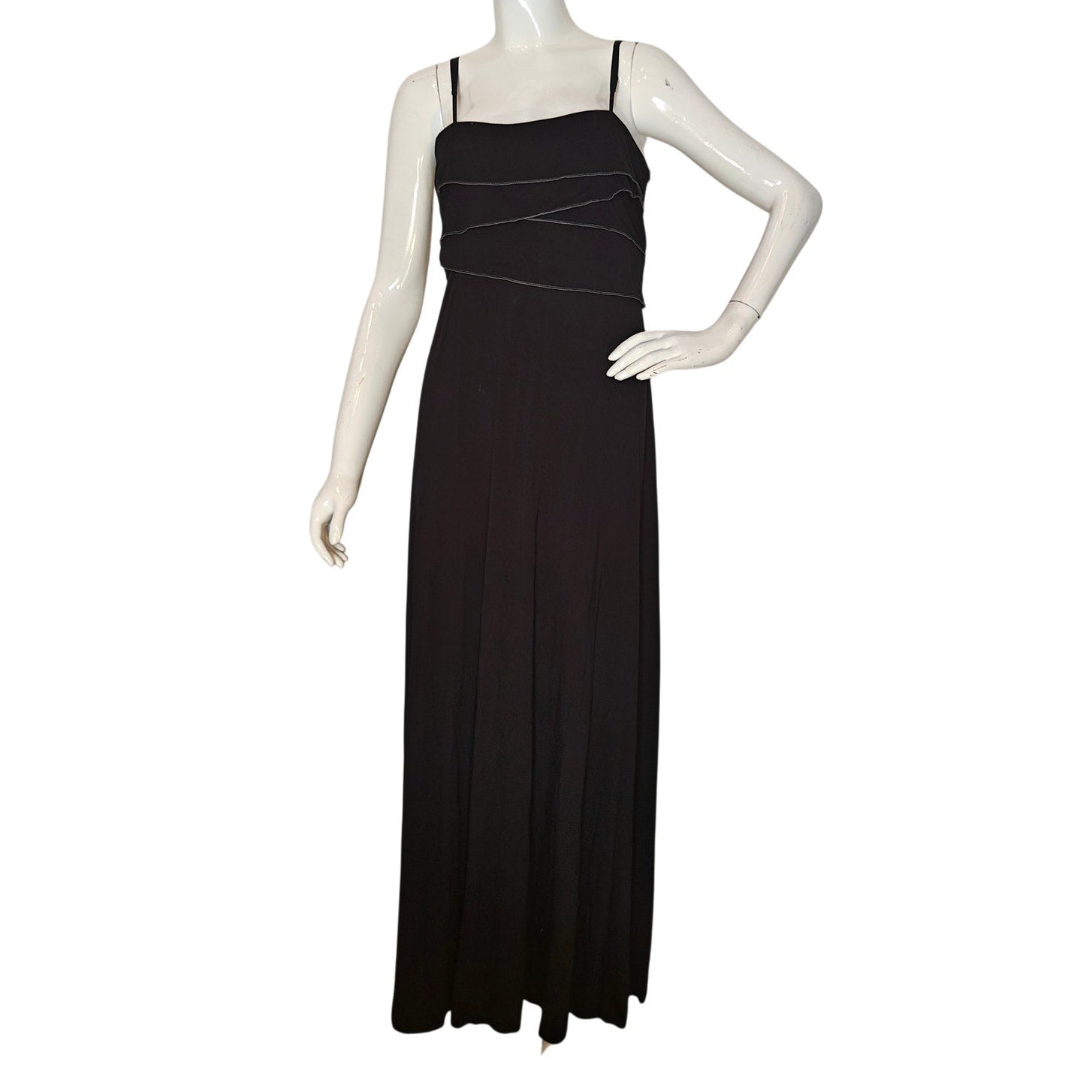 Black Tiered Bodice Maxi Dress NWT