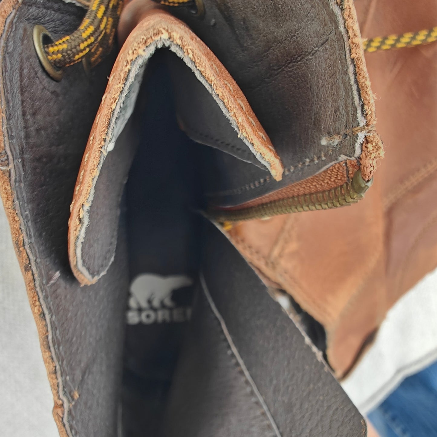 Brown Arctic Wedge II Lace Leather Boots