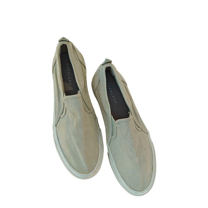 Beige Canvas Slip On Sneakers