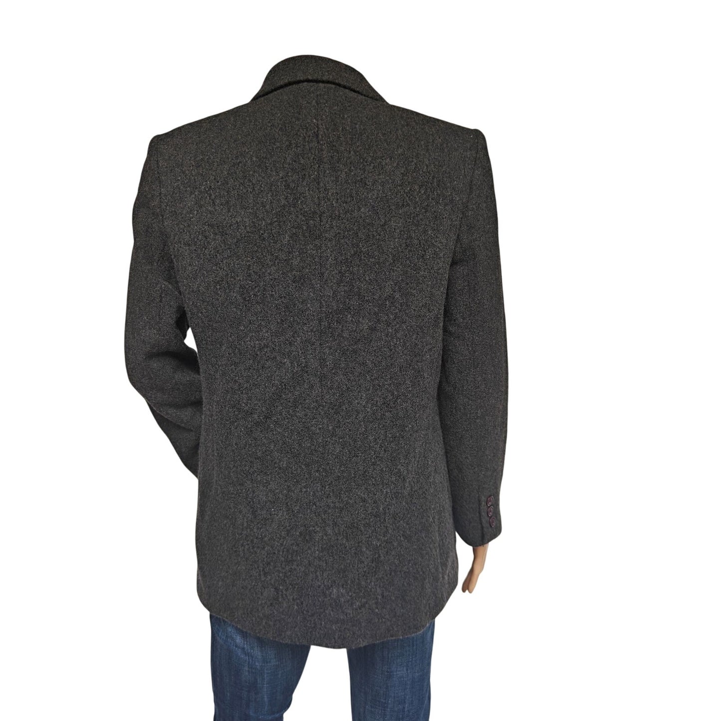Vintage Gray Wool Blend Angora Blazer