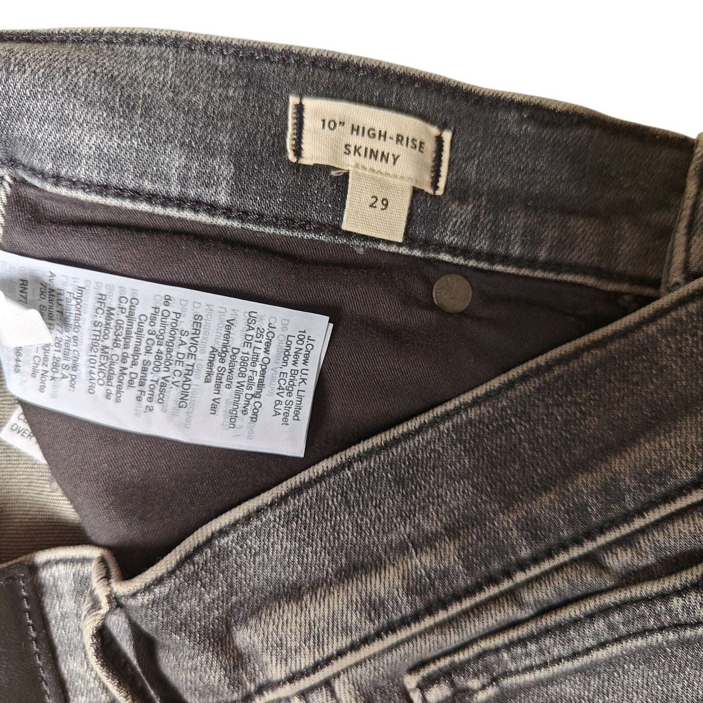 Washed Black High-Rise Skinny Jeans