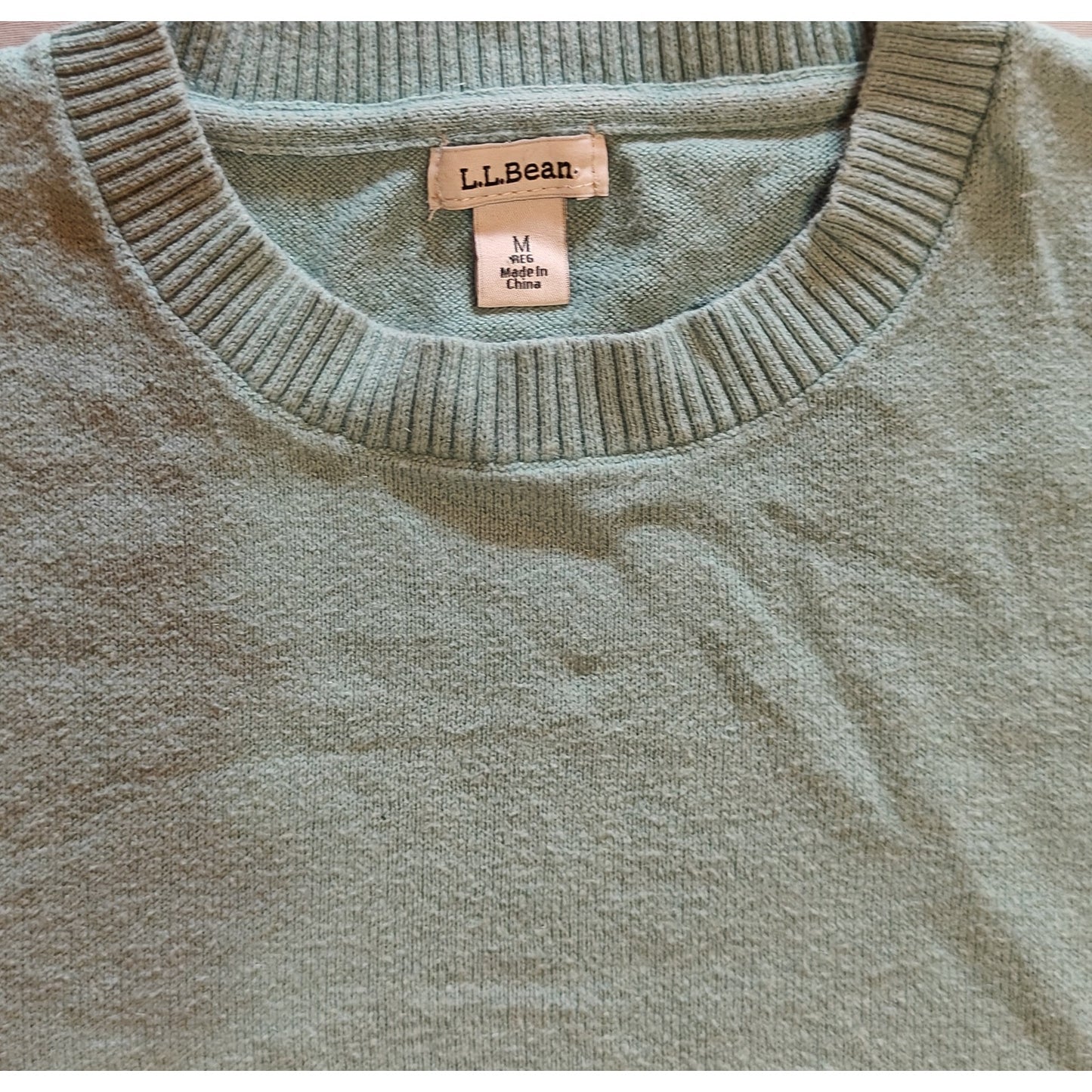 Aqua Cotton Cashmere Crewneck Sweater