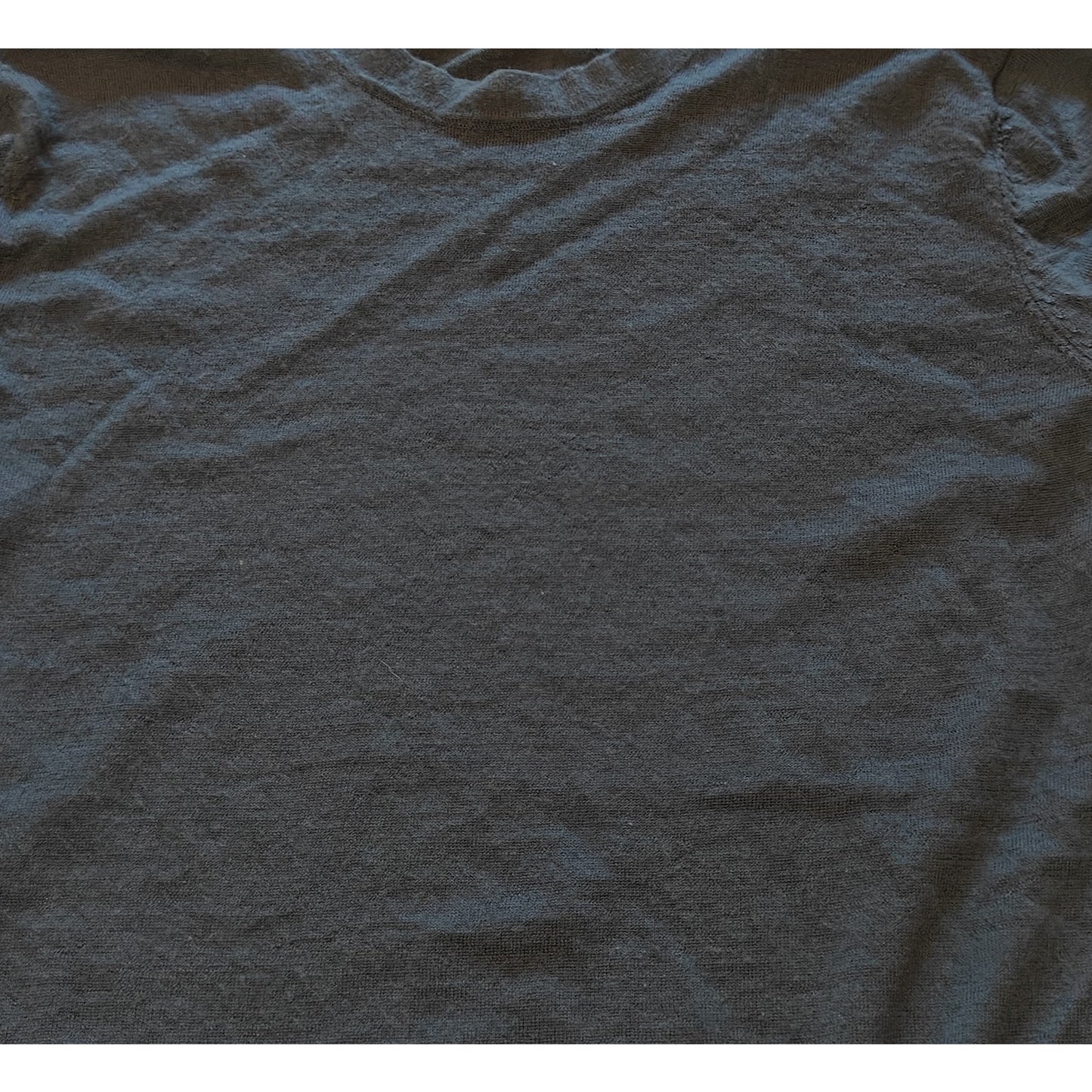 Dark Blue Merino Wool V-Neck Sweater