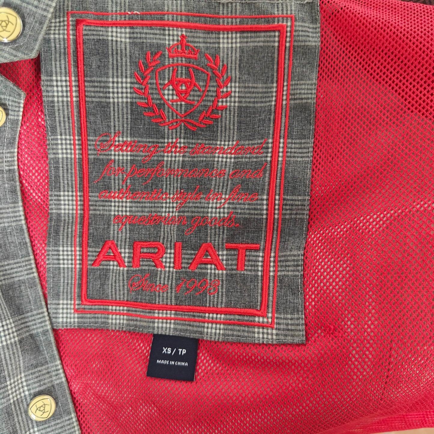 Gray Plaid Softshell Equestrian Field Jacket