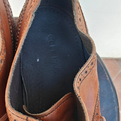 Brown Leather Wingtip Oxford Dress Shoes