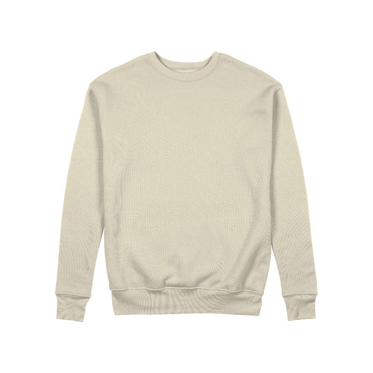Cream Lightweight Sponge Fleece Crewneck