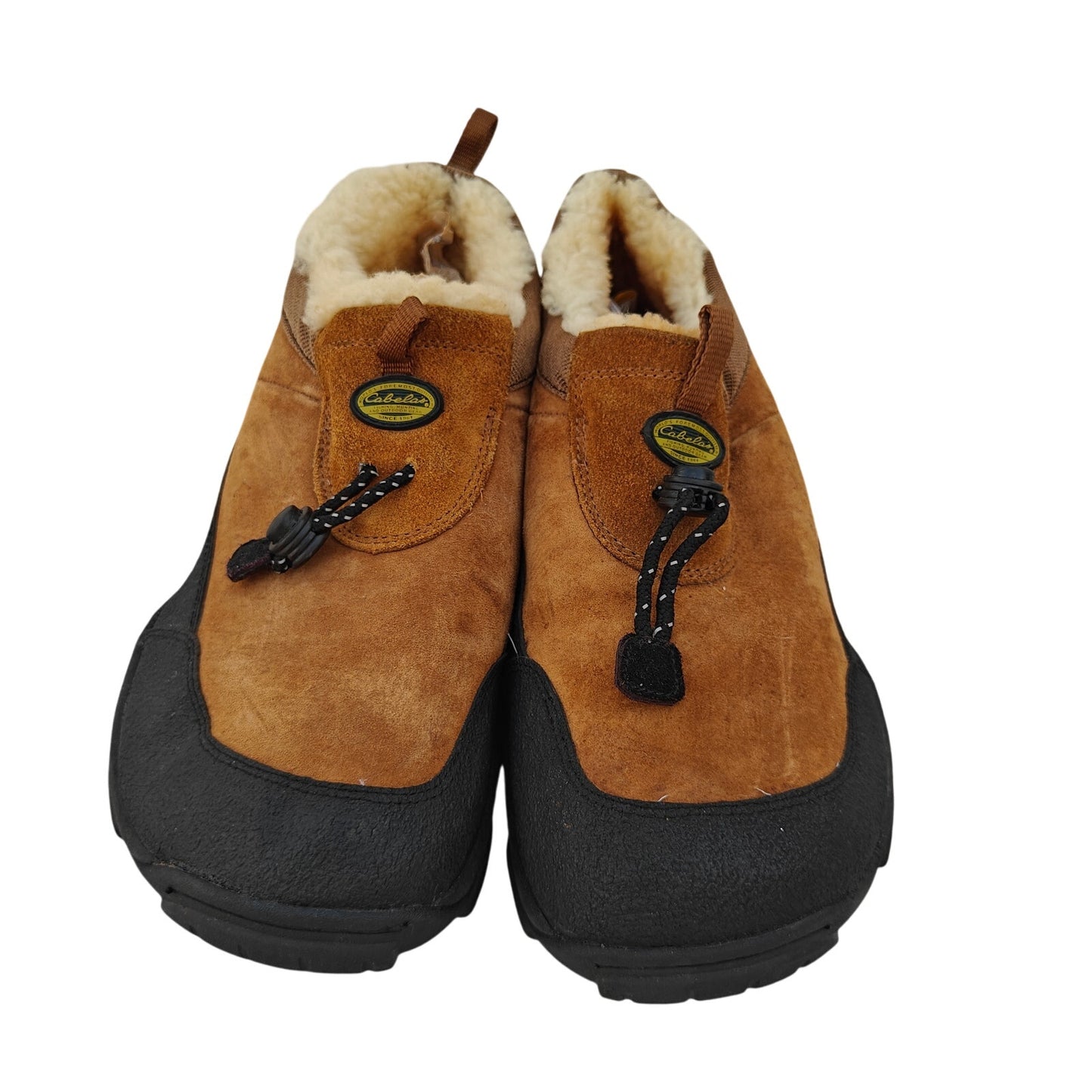 Cabela’s Shearling-Lined Suede Moc Slippers