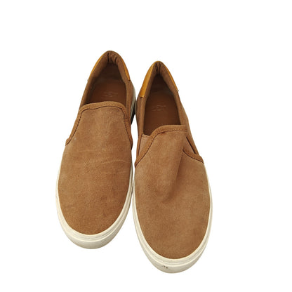 Brown Suede Slip On Sneakers