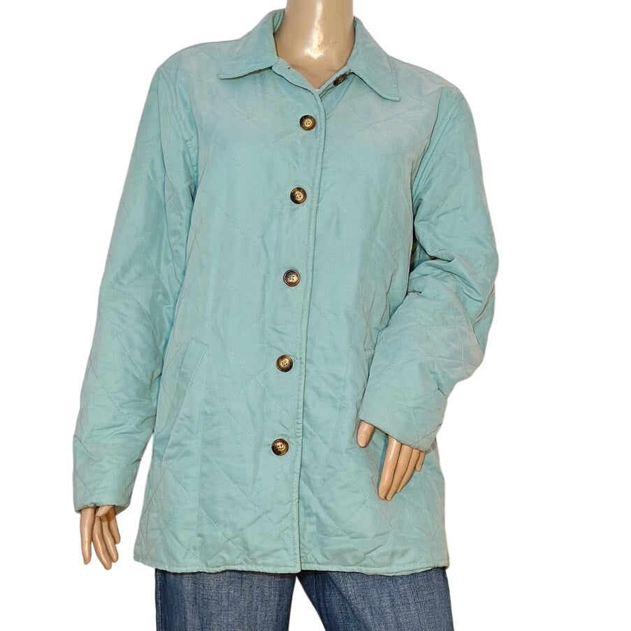 Seafoam Green Quilted Barn Jacket