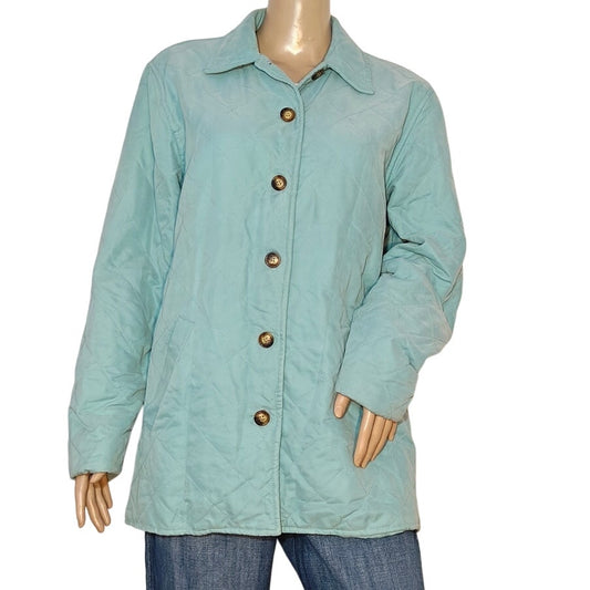 Seafoam Green Quilted Barn Jacket