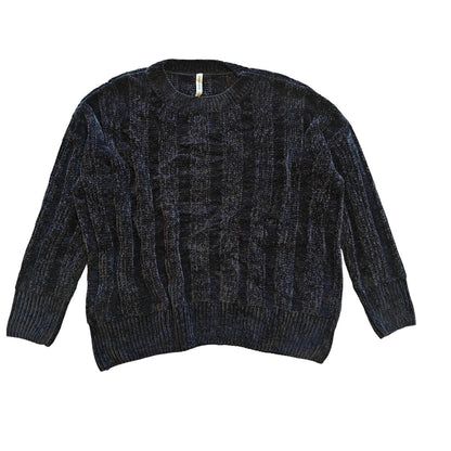 Chunky Knit Textured Crewneck Sweater