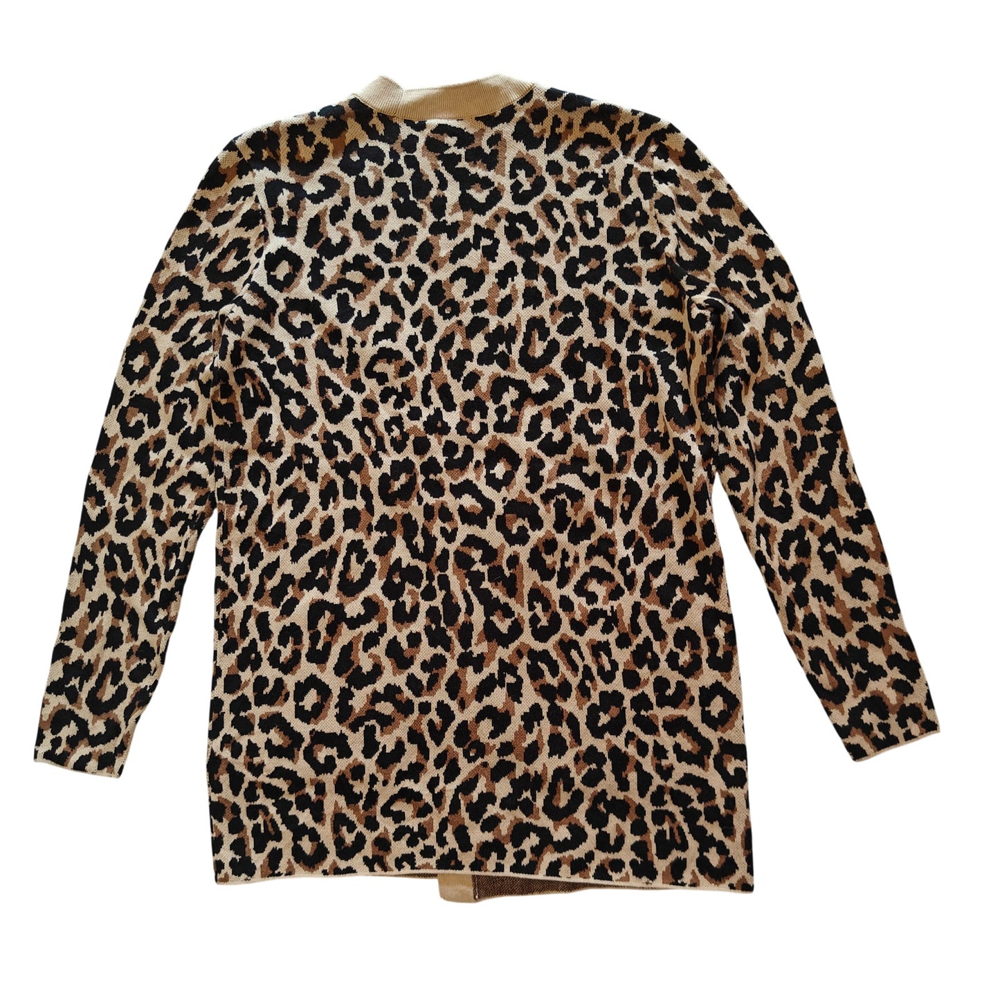 Leopard Print Open Cardigan Sweater