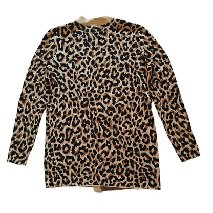 Leopard Print Open Cardigan Sweater