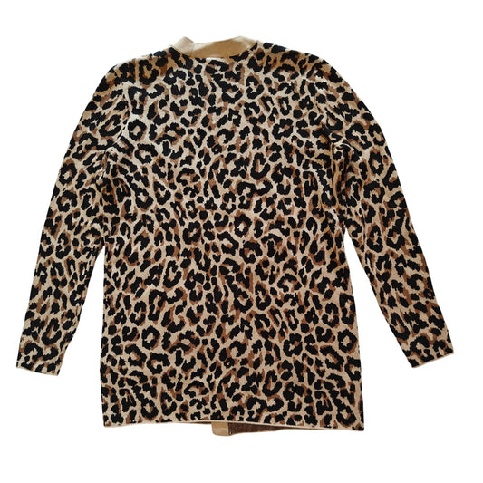 Leopard Print Open Cardigan Sweater