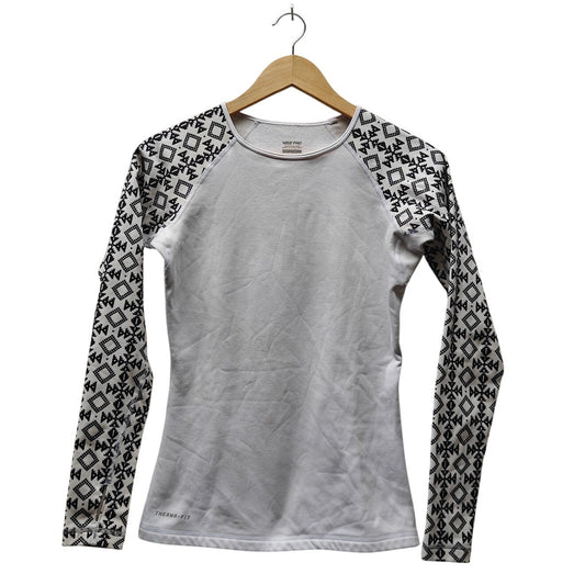 Black and White Therma-Fit Long Sleeve Raglan Top