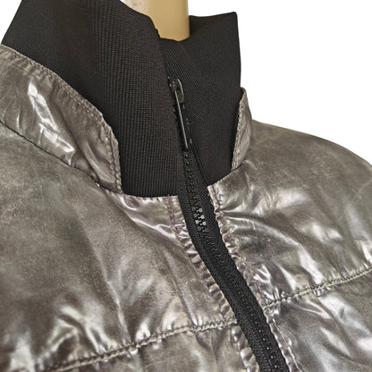 Metallic Silver Puffer Jacket