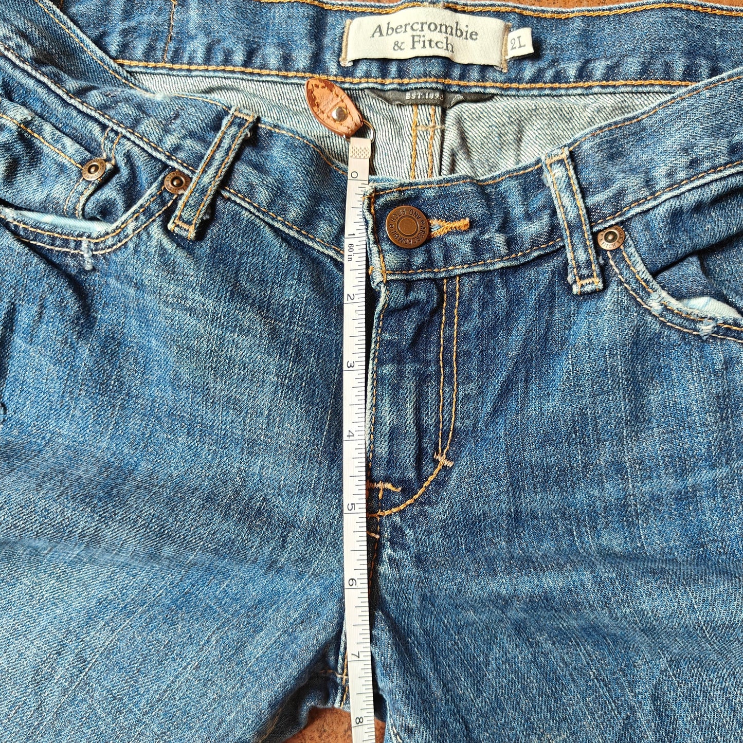 Distressed Medium Wash Flare Jeans
