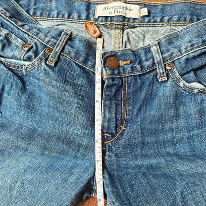 Distressed Medium Wash Flare Jeans