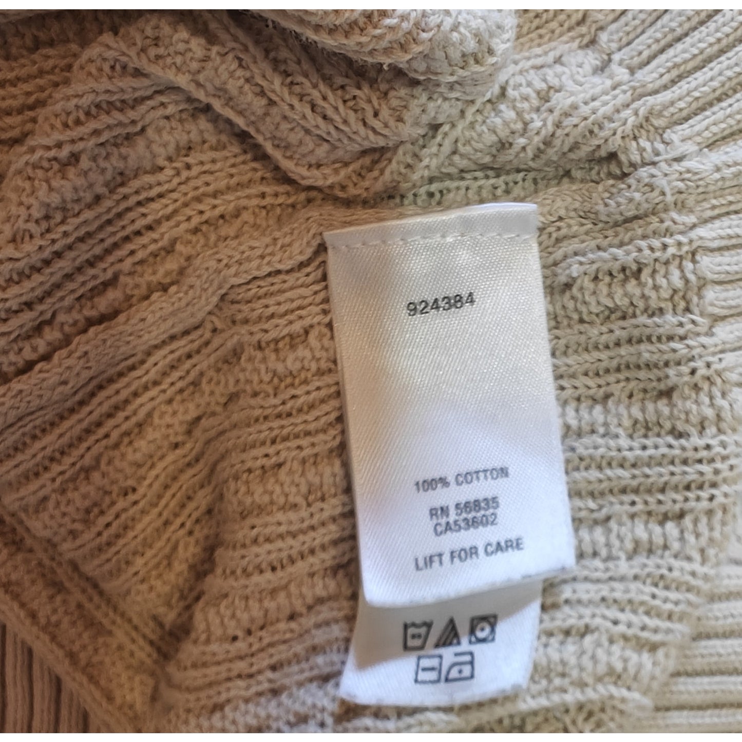 Cream Cable Knit V-Neck Sweater