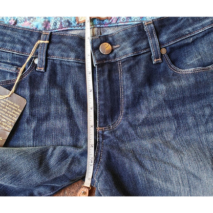 Paige Laurel Canyon Petite Jeans Womens 30 Bootcut Dark Wash NWT