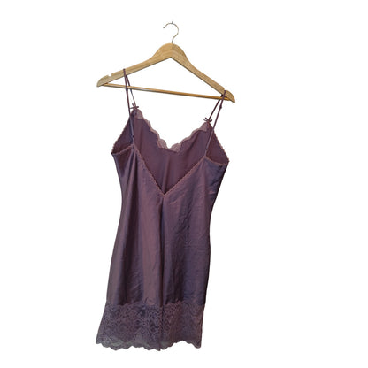 Lavender Satin Slip Dress