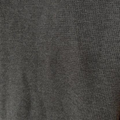 Gray Waffle Knit Long-Sleeve Henley