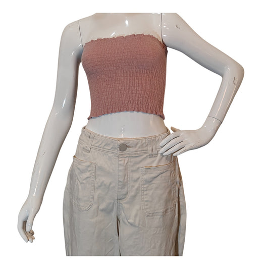Pink Smocked Tube Top