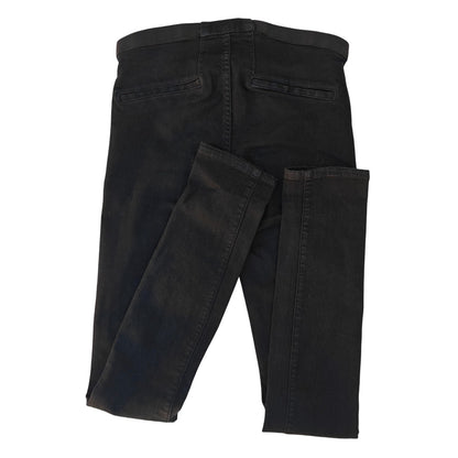 Black Stretch Denim Pull On Skinny Jeans