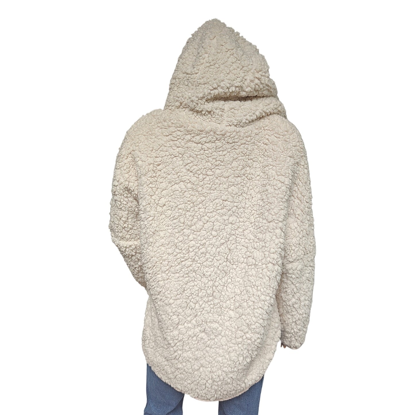 Reversible Sherpa Teddy Coat With Hood