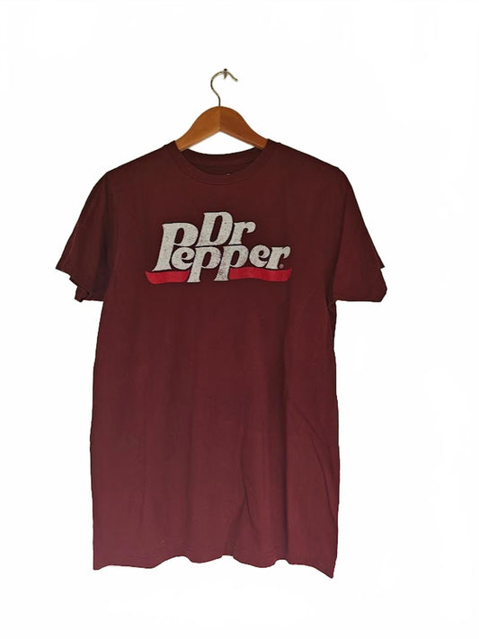 Maroon Vintage Style Dr Pepper Graphic T-Shirt