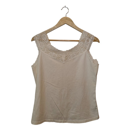 White Lace Trim Top