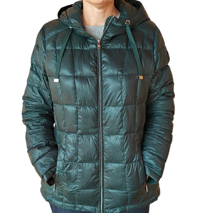 Green Packable Down Puffer Jacket