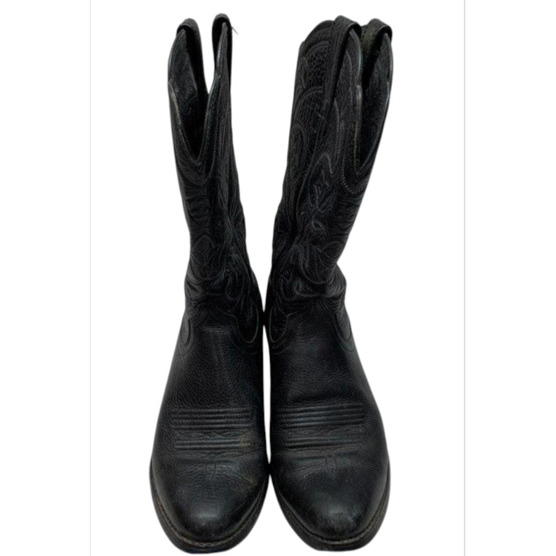Black Leather Western Cowboy Boots