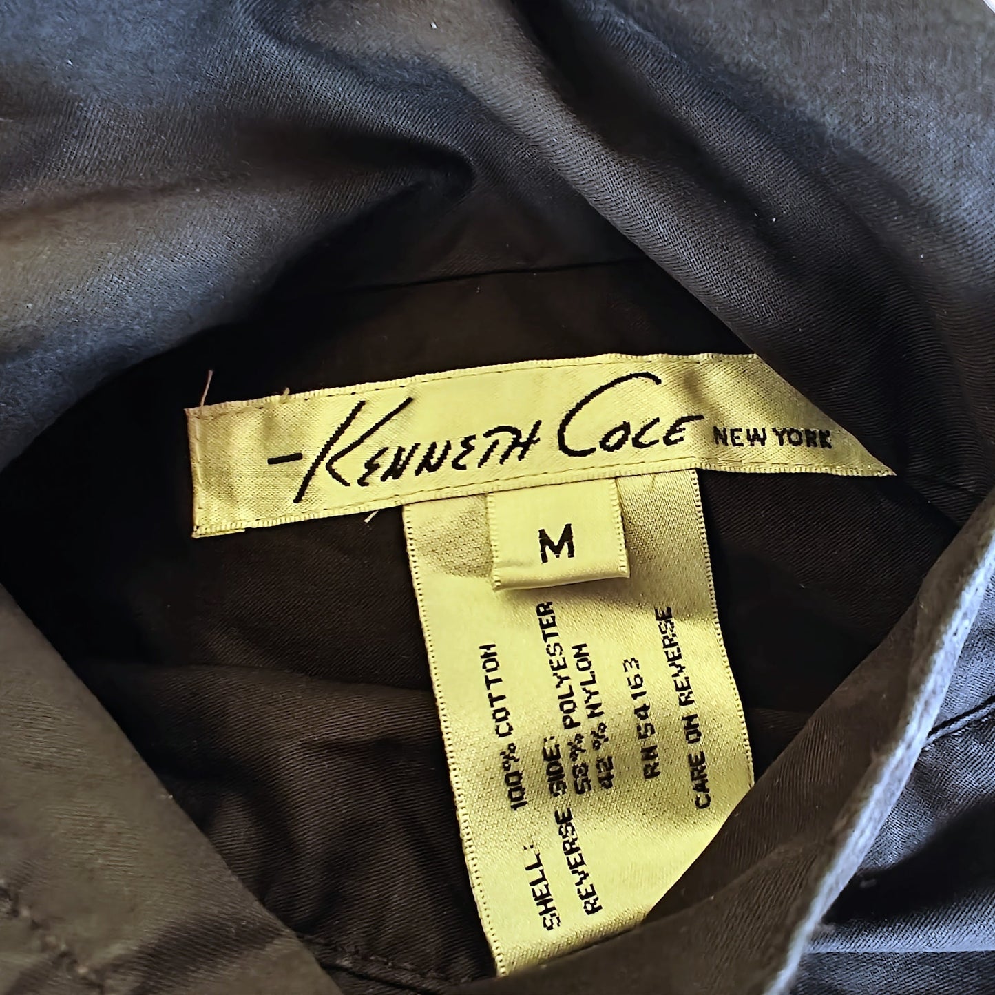 Black/Gray Reversible Belted Raincoat