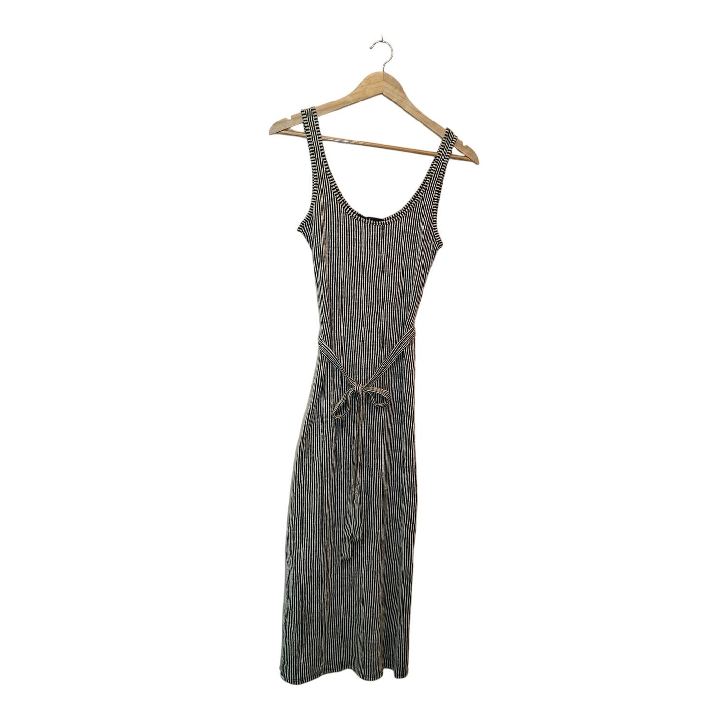 Striped Midi Olive and Cream Bodycon Dress