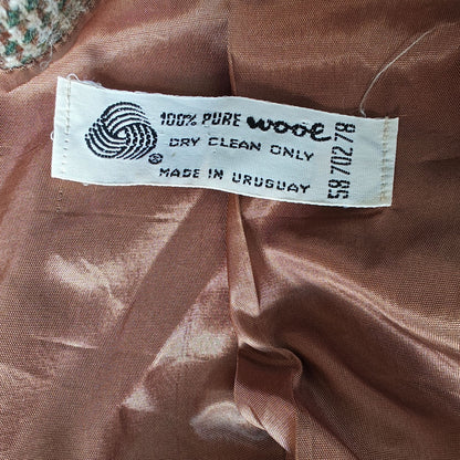 Vintage 70s Wool Tweed Jacket Made in Uruguay