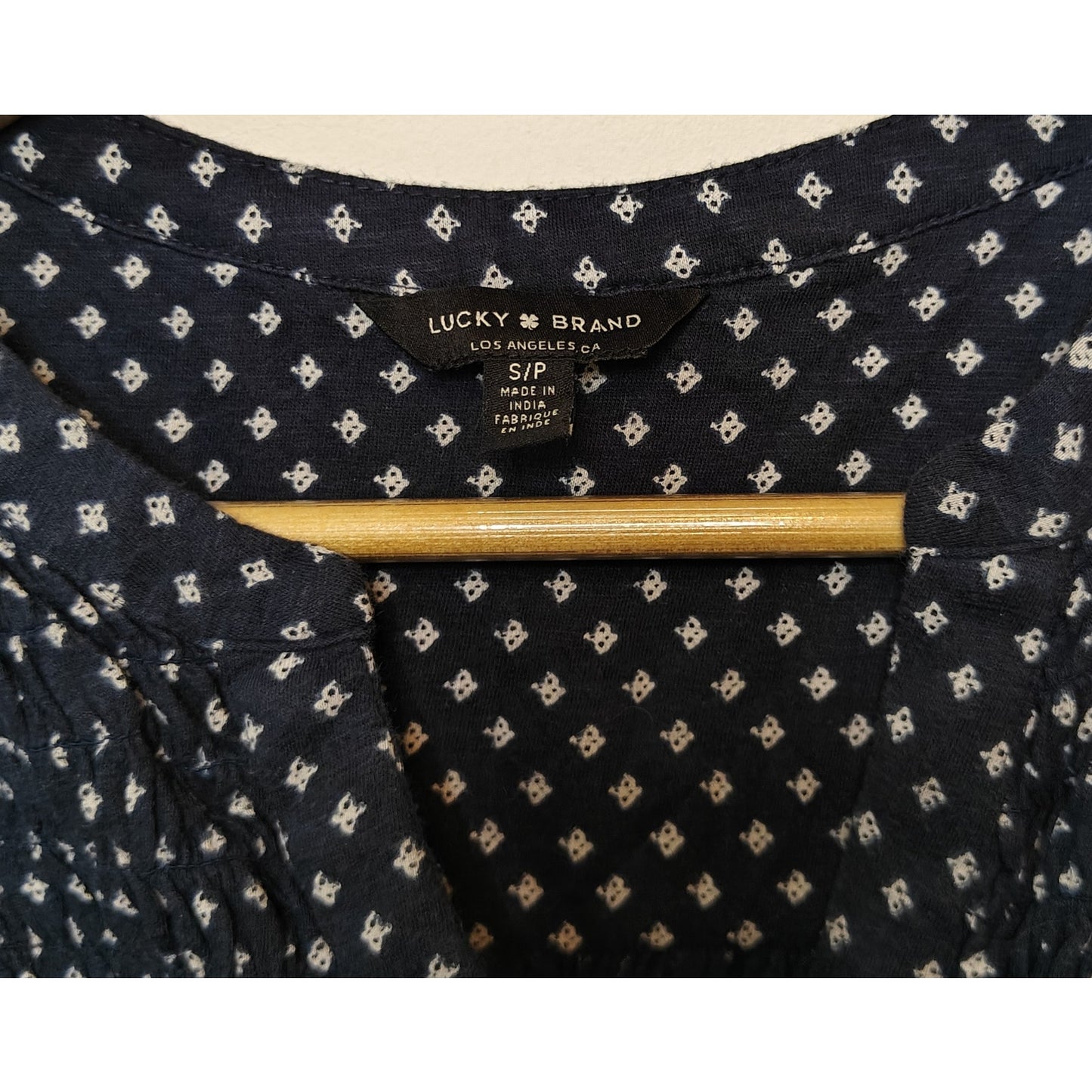 Navy Boho Print Sleeveless Top