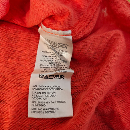 Orange Henley Tank Top
