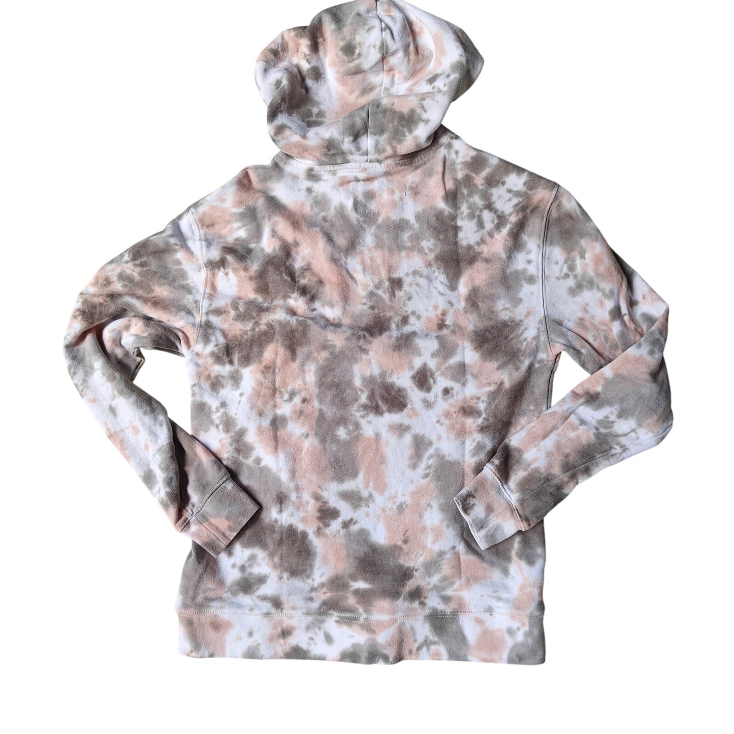 Gray and Pink Tie Dye Hoodie