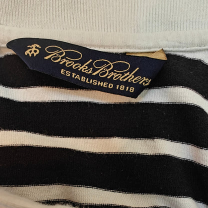 Navy and White Stripe Polo Shirt